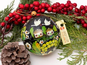 hand painted christmas ornaments