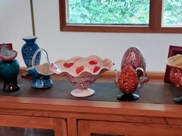 fenton hand painted vase