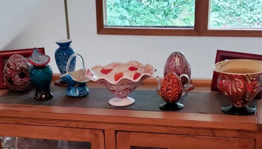 fenton hand painted vase